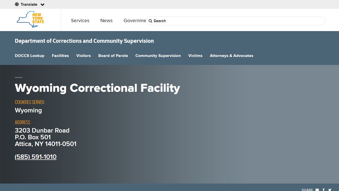 Wyoming Correctional Facility | Department of Corrections and Community ...